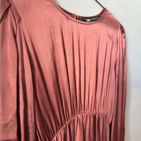 ZARA dress - color cooper/pink - Picture 3 of 4